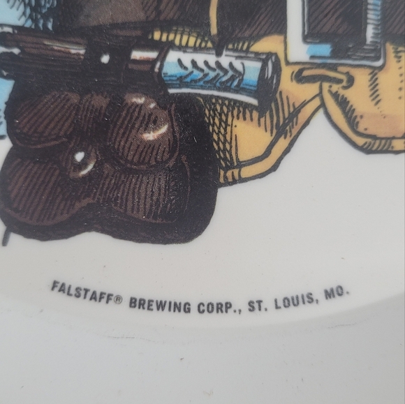 Vintage Falstaff Plate Tray Beer Advertisement Man Cave Literature Shakespeare - Picture 3 of 6